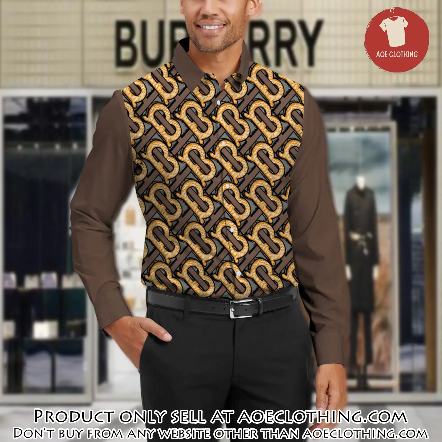 Burberry long sleeves button down shirt for elegant men lsb1016 aoe2345893